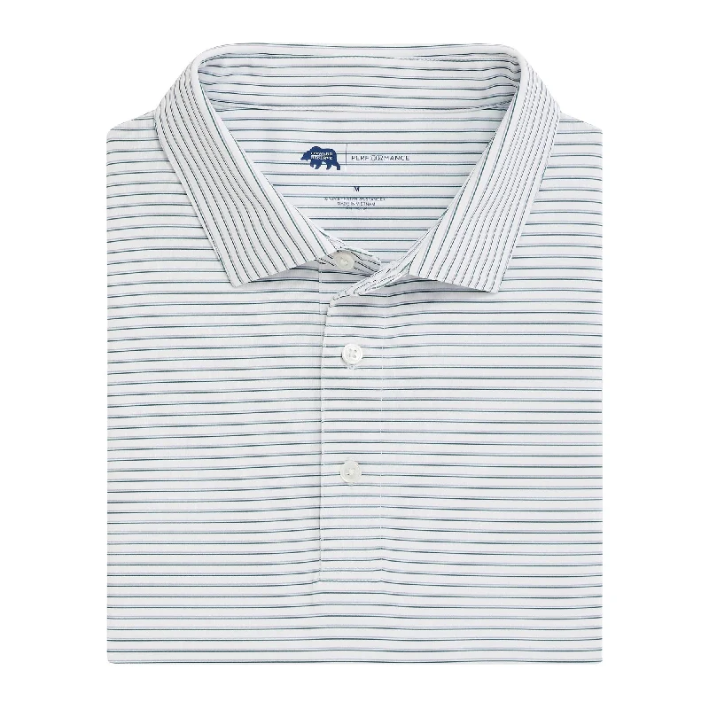 Trendy Items Scout Stripe Performance Polo - Cosmic Sky