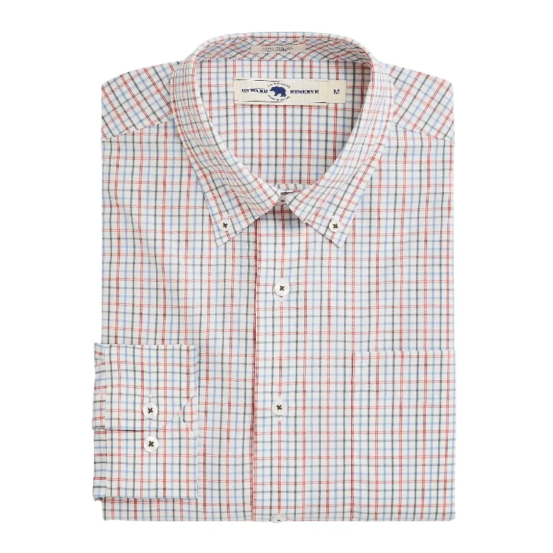 Cozy Vibes Plockton Tailored Fit Performance Button Down - Hot Sauce