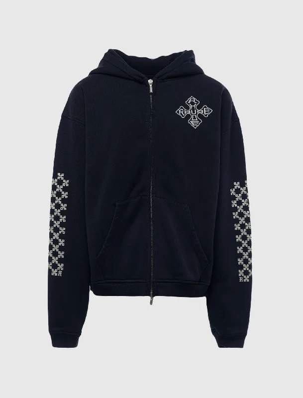Stylish Ease LOGO ZIP UP HOODIE