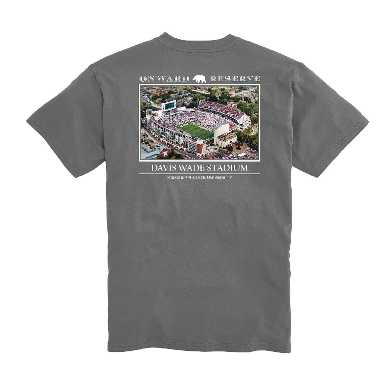 Elegant Classic Davis Wade Stadium Short Sleeve Tee - Granite