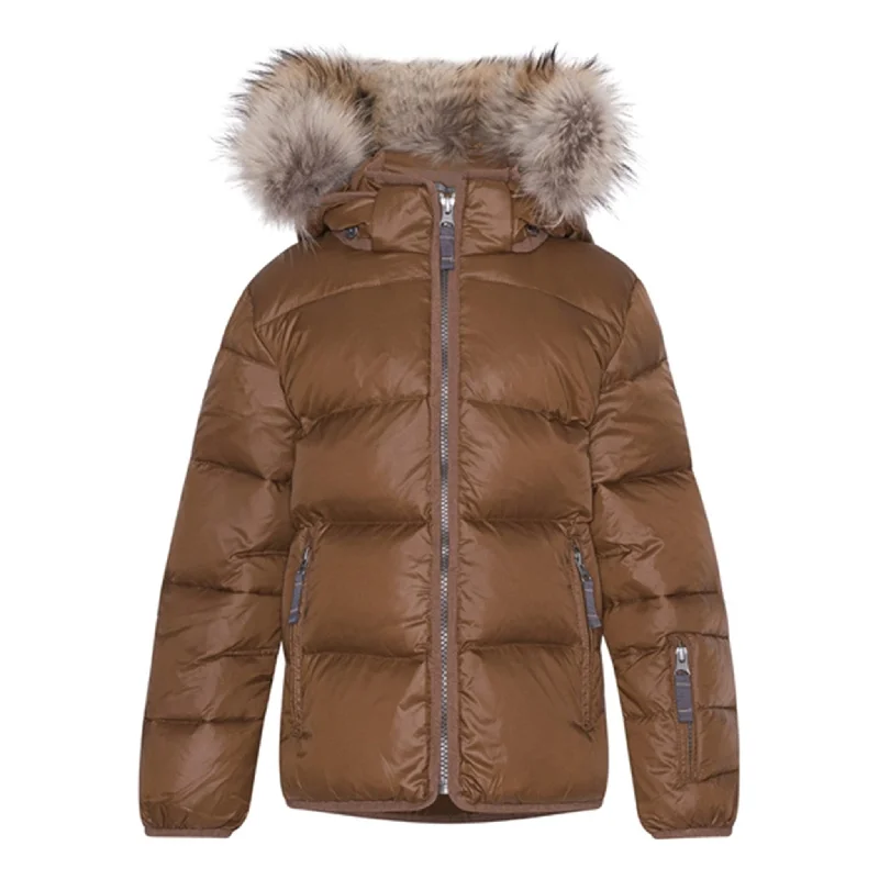 Luxury Fashion Ver de Terre Featherlight Down Jacket w. Fur Kangaroo