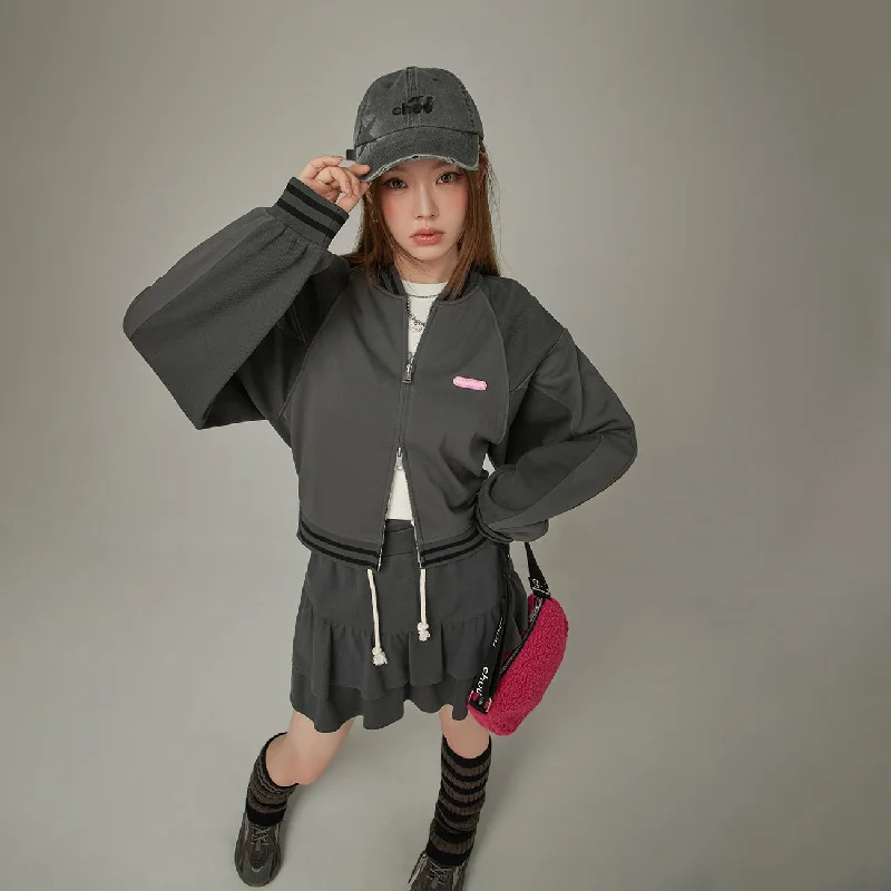 Comfortable Dresses Varsity Loose Fit Jacket