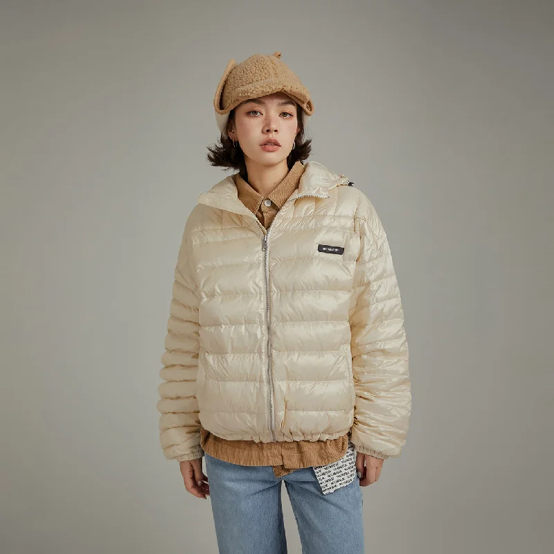 Stretch Design Hooded Light Padding Jacket