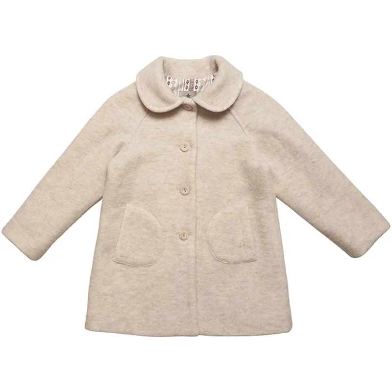 Comfortable Tops Huttelihut Coat Double Layer Wool Sand
