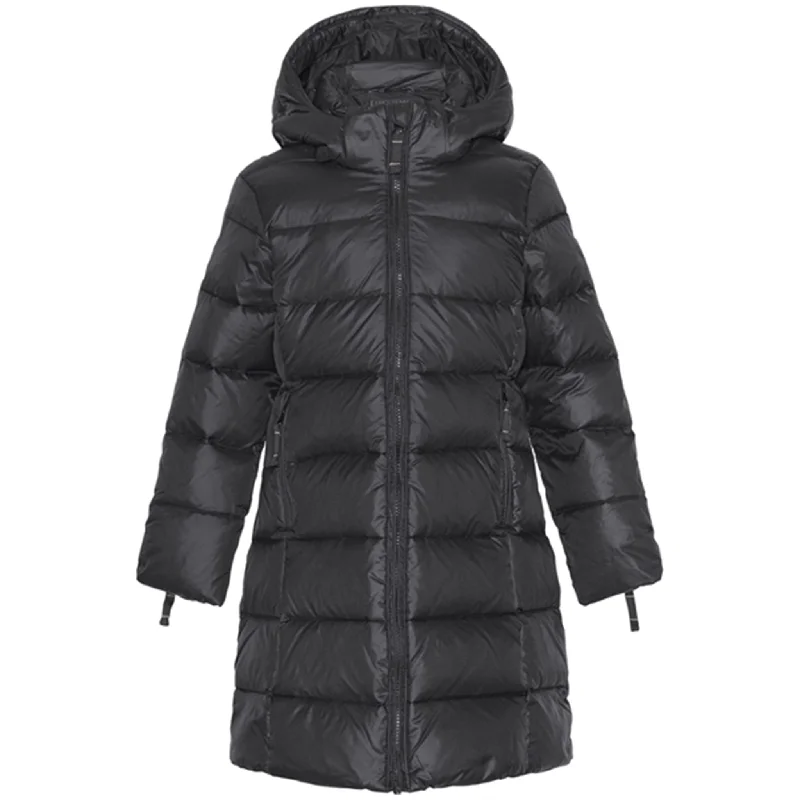 High Street Fashion Ver de Terre Featherlight Girls A Down Coat Black