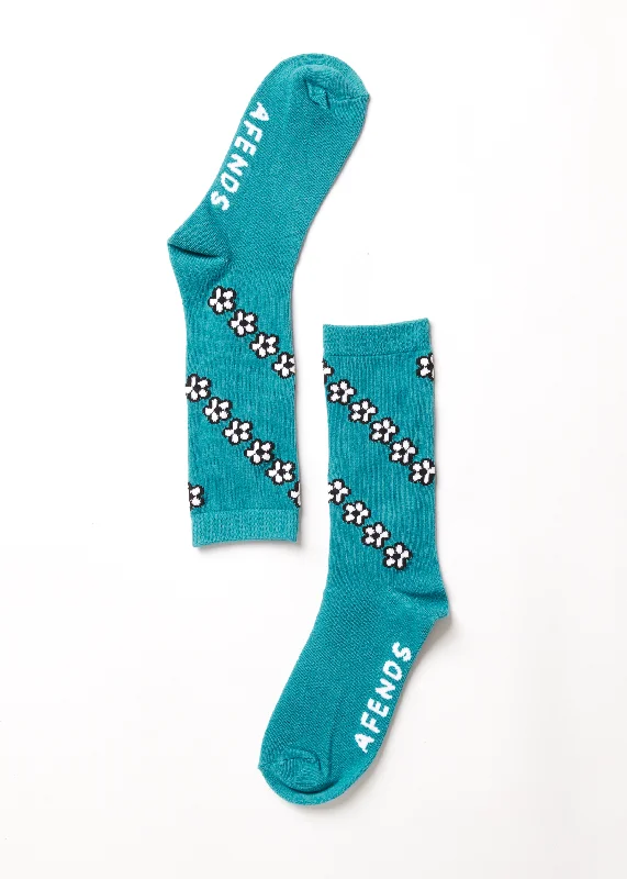 Comfortable Fashion AFENDS Unisex Back To It - Crew Socks - Azure