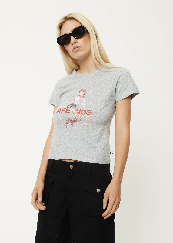 Personalized Clothing AFENDS Womens Sweet West - Baby T-Shirt - Shadow Grey Marle