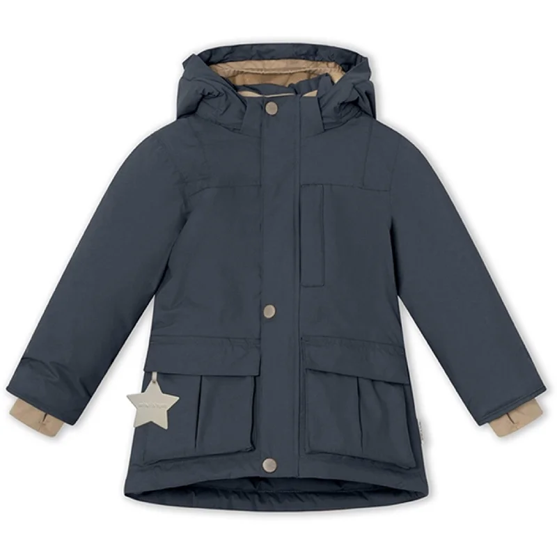 Fun and cute MINI A TURE Kastorio Fleece Winter Jacket Blue Nights