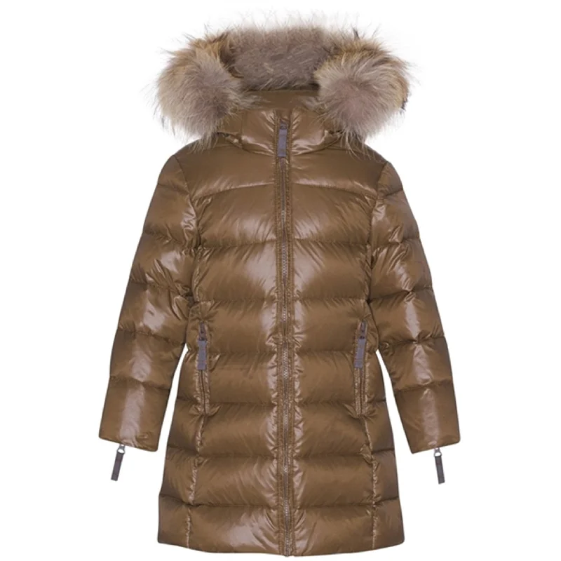Romantic Temperament Ver de Terre Featherlight Girls A Down Coat w. Fur Kangaroo