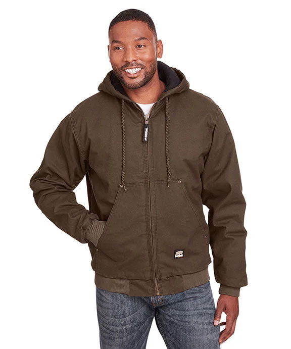 Comfortable and simple HJ375 - Berne Mens Highland Washed Cotton Duck Hooded Jacket