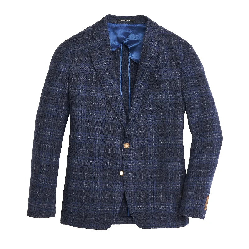 High-quality fabrics Marina/True Navy Plaid Sport Coat - True Navy