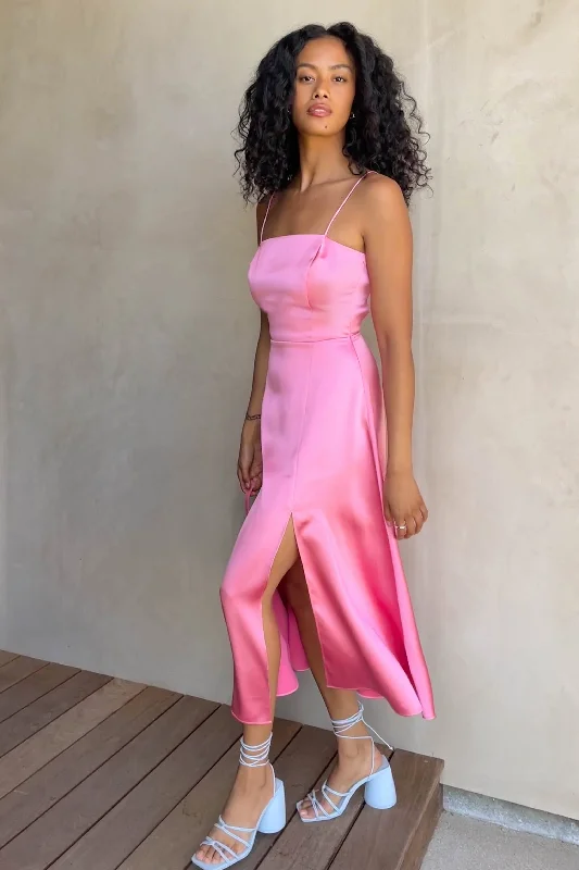 Cool Breeze At Night SQUARE NECK OPEN BACK DRESS