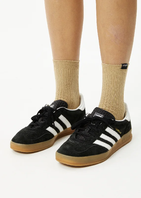 Comfortable Looks AFENDS Unisex The Essential - Ribbed Crew Socks - Tan
