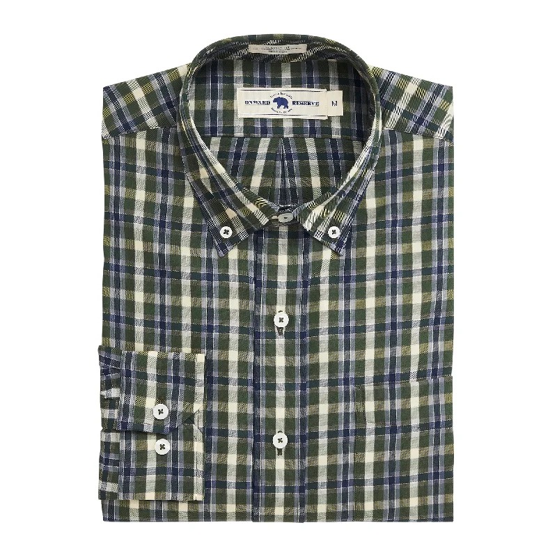 Romantic Data Beauly Classic Fit Brushed Performance Twill - Forest Biome