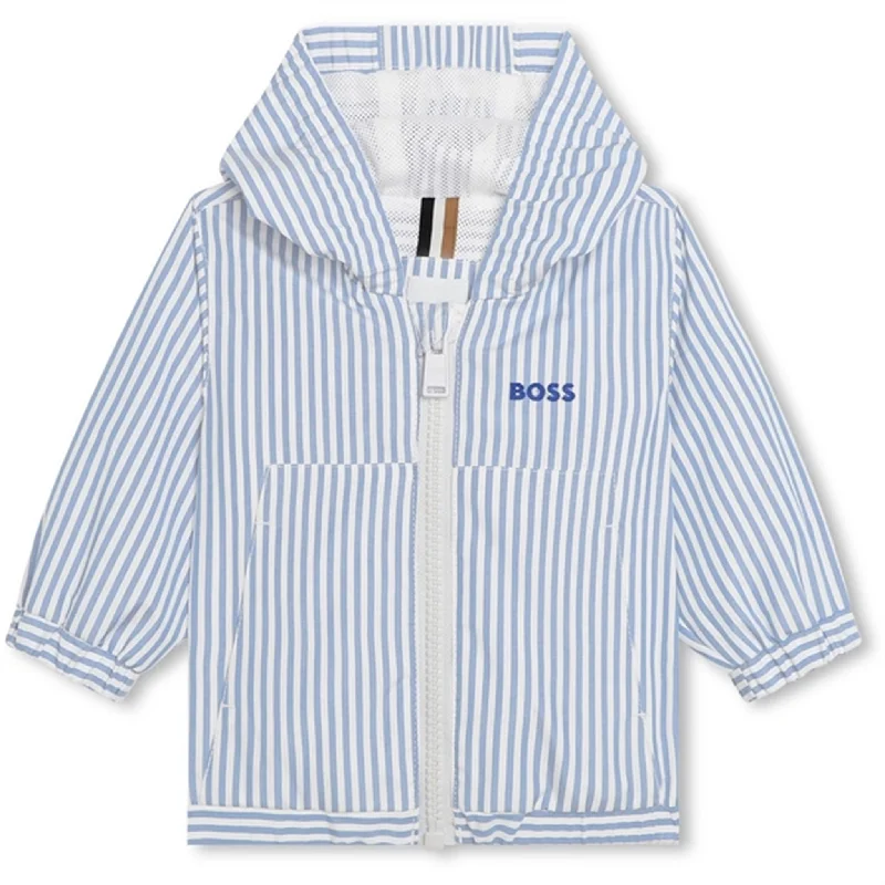 Cozy Fit Wear Hugo Boss Pale Blue Hooded Windbreaker