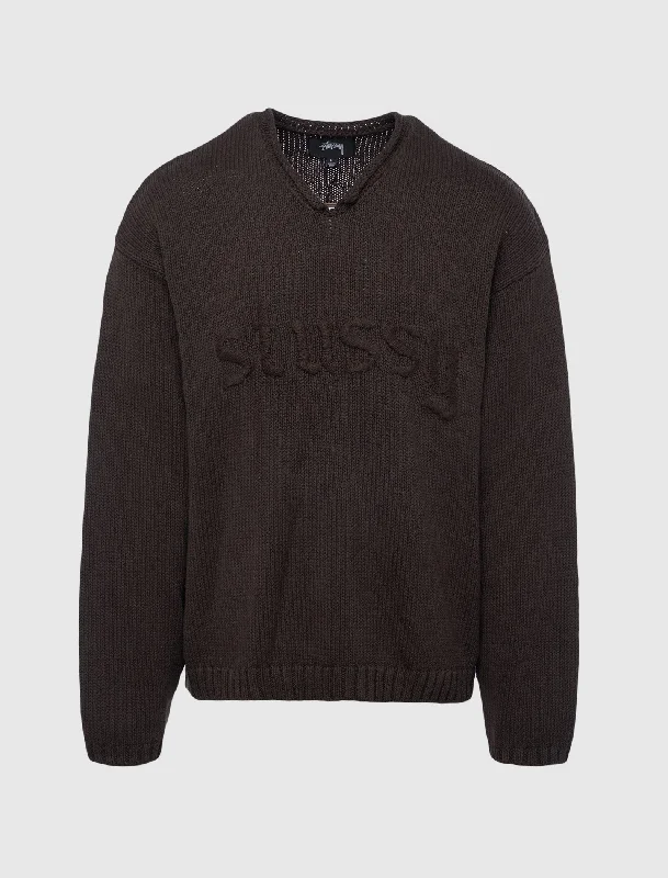 Sports Jumpsuit V-NECK LOGO SWEATER