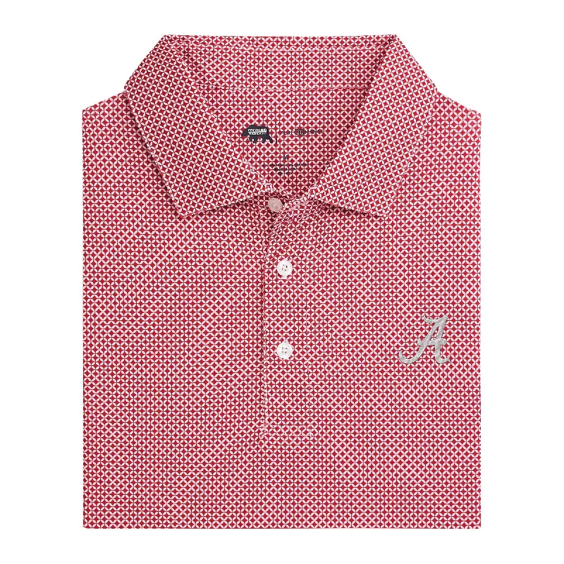 Sports Design Alabama Scope Printed Performance Polo - Crimson
