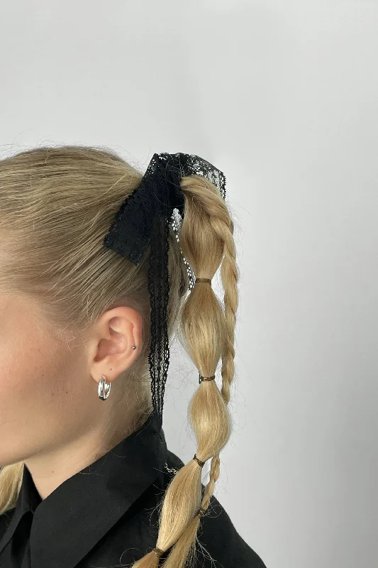 Exquisite Embroidery SET OF TWO LACE HAIR RIBBONS