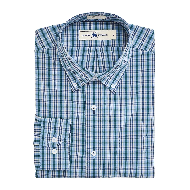 Comfy Chic Nethy Classic Fit Quad Button Down - Forest Biome