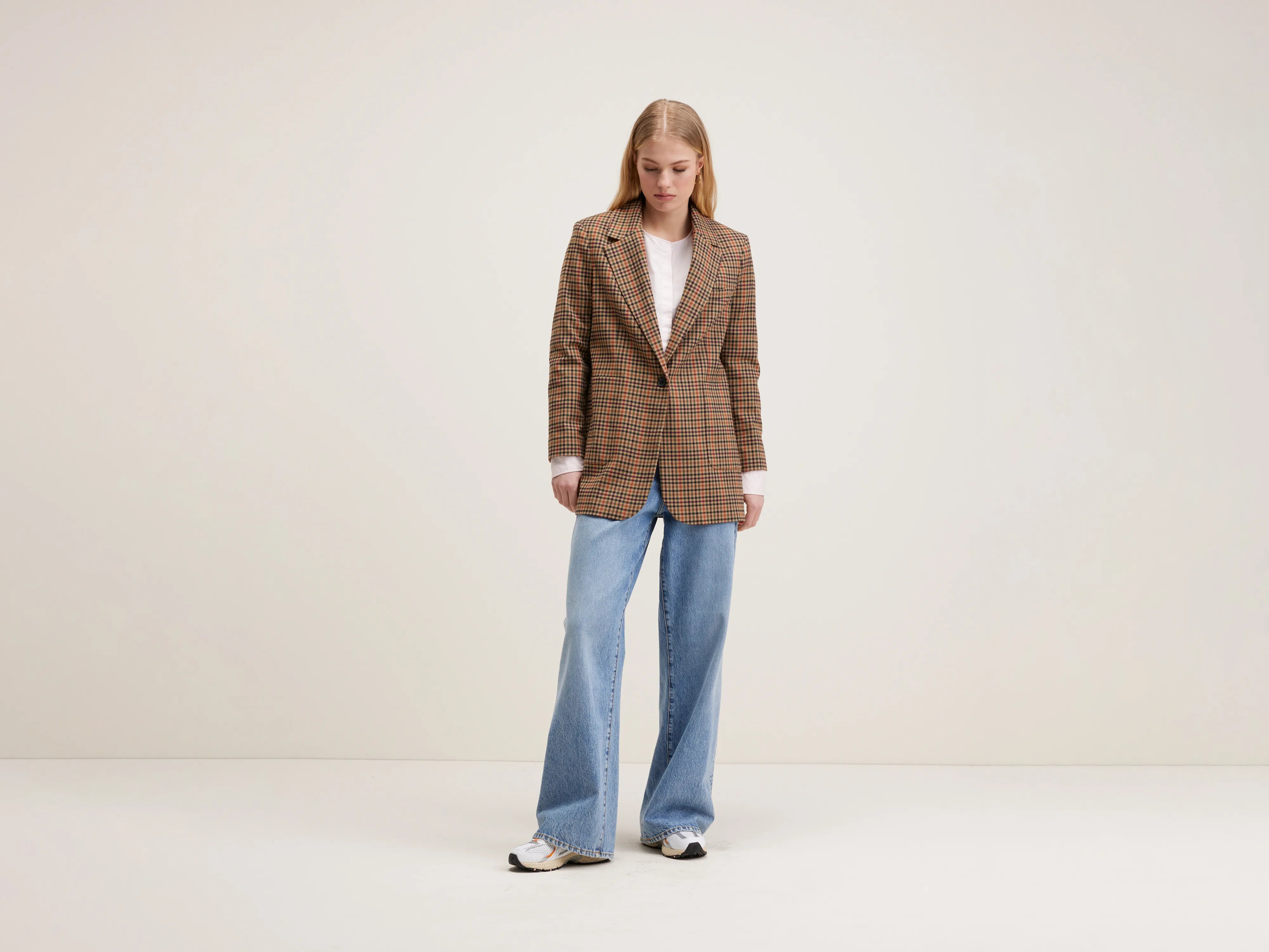 Casual Chic Wear Vittore straight blazer (242 / W / CHECK A)