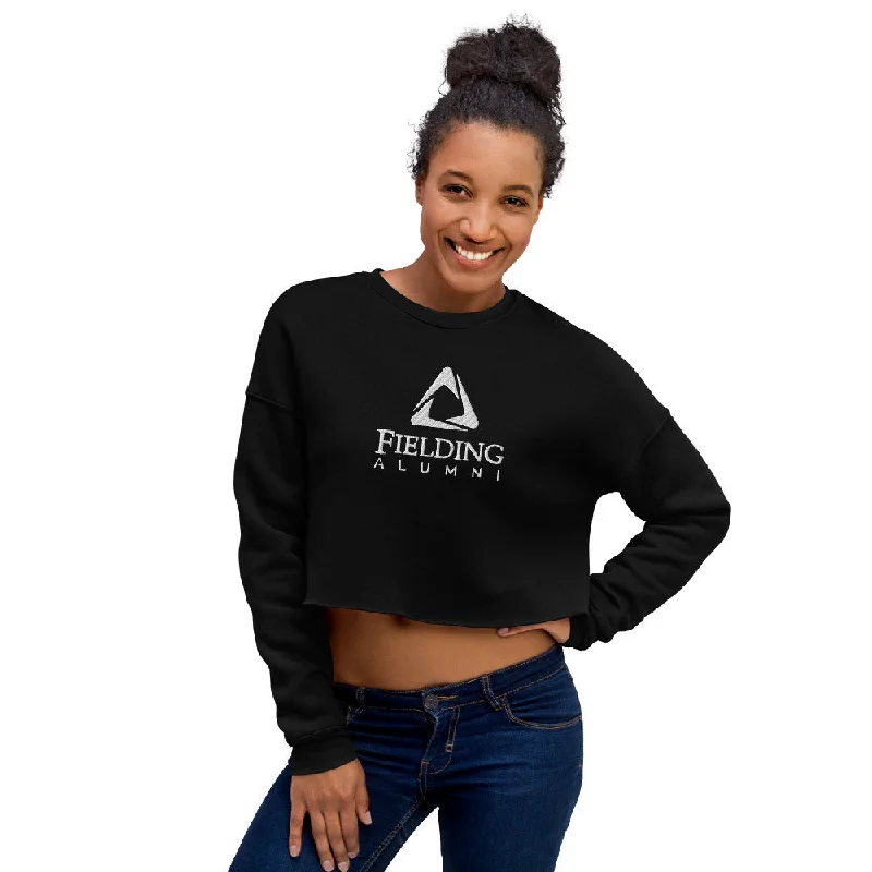 Design Perception Women's Cropped Sweatshirt | Embroidered Alumni Logo