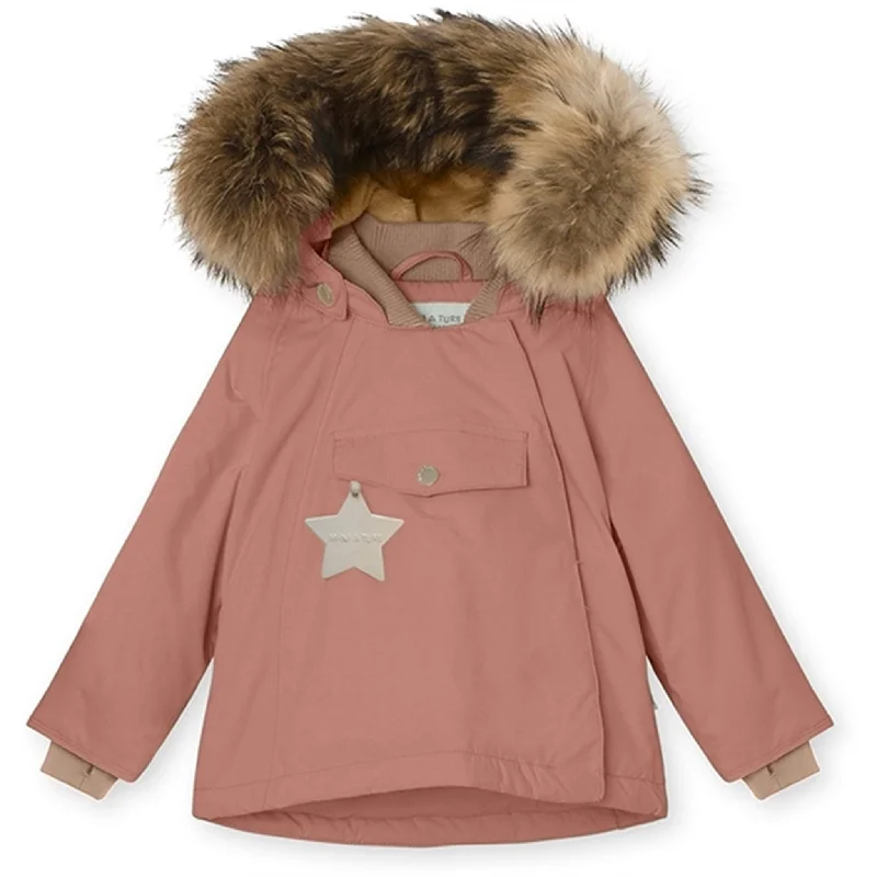 Lazy Style MINI A TURE Wang Fleece Fur Winter Jacket Wood Rose