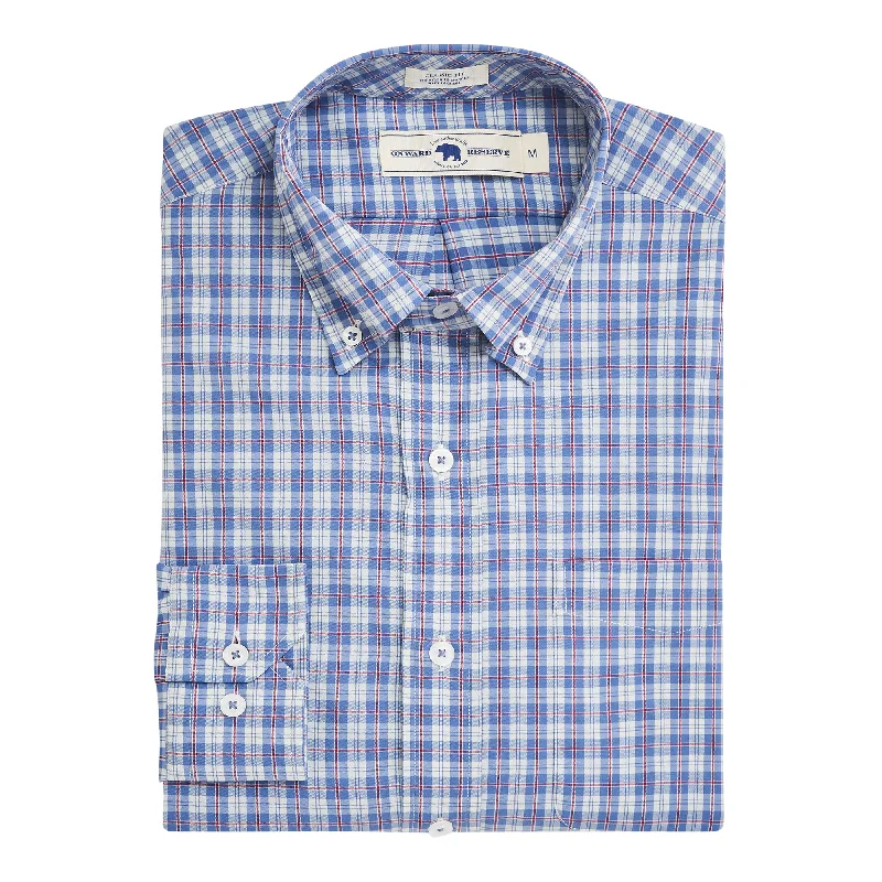 Street Sports Style Applecross Classic Fit Performance Button Down - Blue Horizon