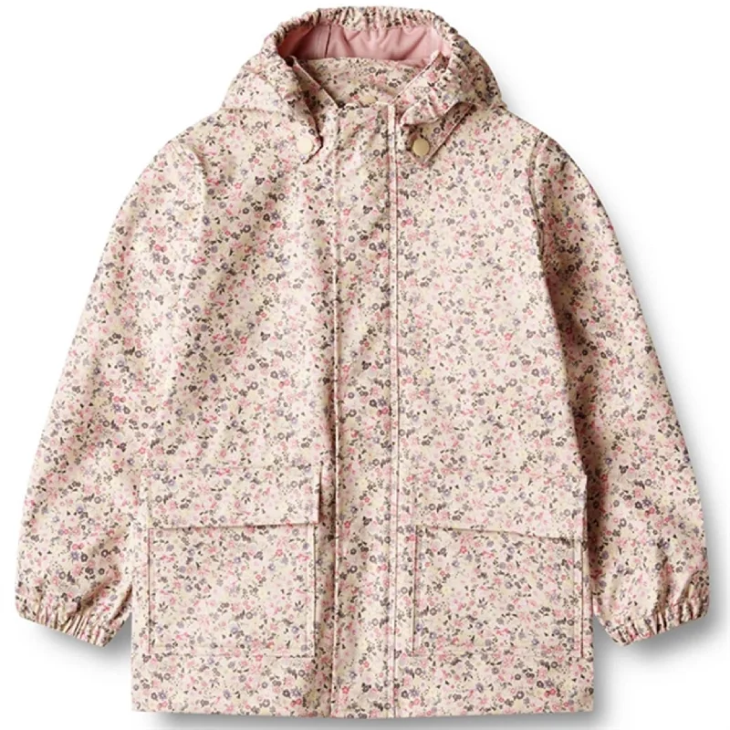 Classic And Versatile Wheat Rain Jacket Ola Clam Multi Flowers