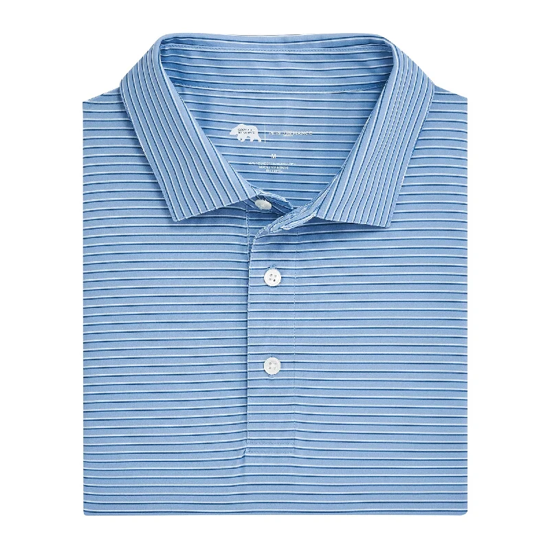 Personalized Series Scout Stripe Performance Polo - Endless Sky