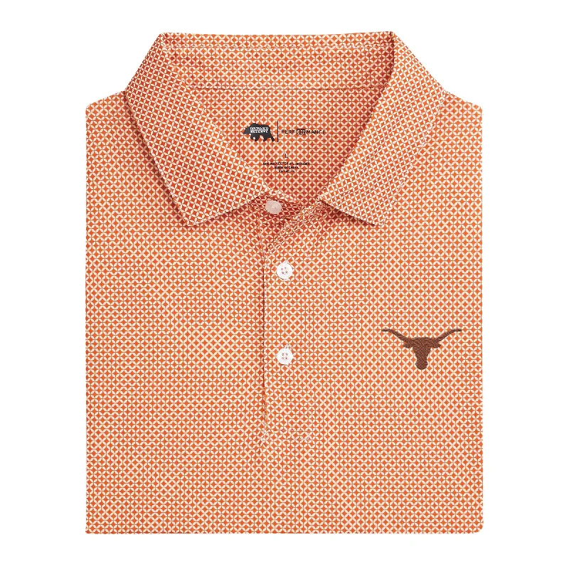Body Design Texas Scope Printed Performance Polo - Longhorn Orange