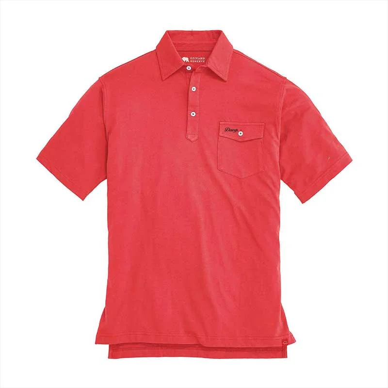 Youthful Dawgs Vintage Script Old School Polo - Red