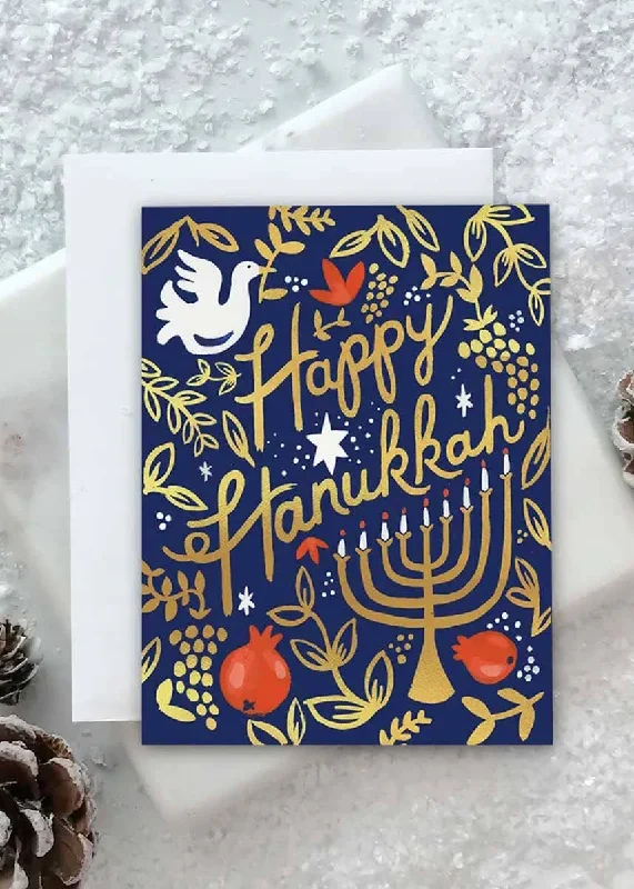 Style Design Pomegranate Hanukkah Card