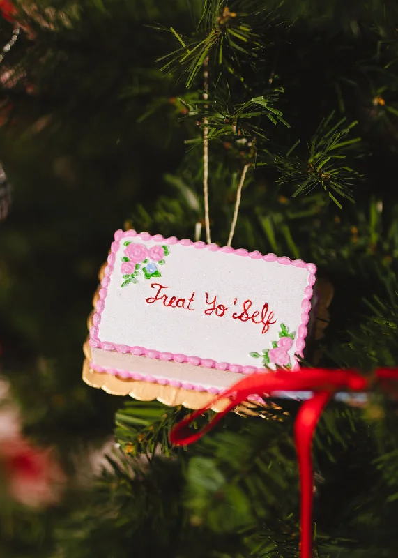Effortless Style Treat Yo' Self Cake Ornament