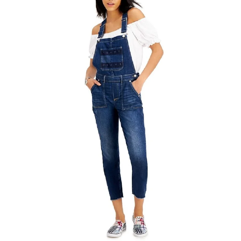 Minimal Classic Tommy Jeans Women's Sleeveless Square Neck Skinny Jumpsuit Blue Size 27 Minimal Classic Tommy Jeans Women's Sleeveless Square Neck Skinny Jumpsuit Blue Size 27