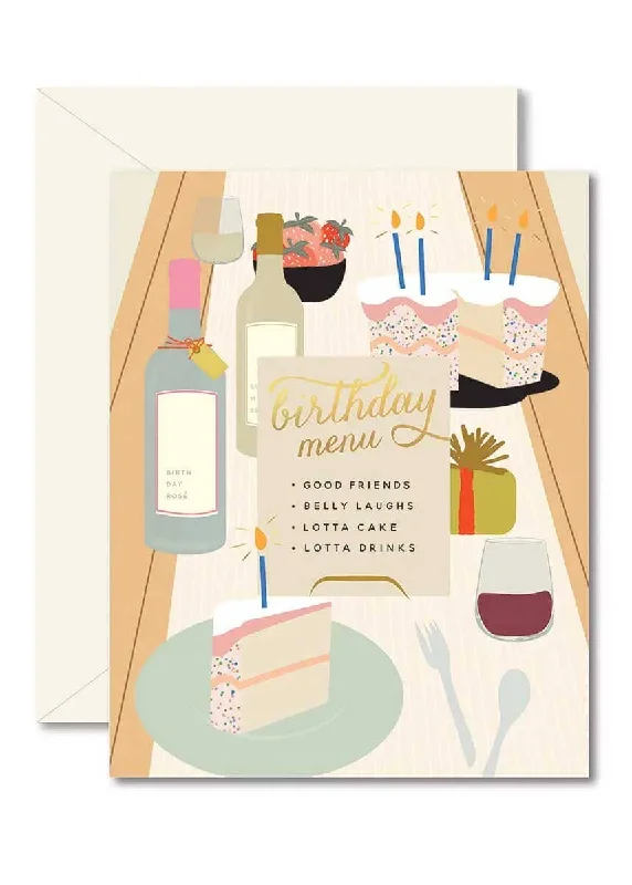 Fashion Selection Birthday Tablescape Card