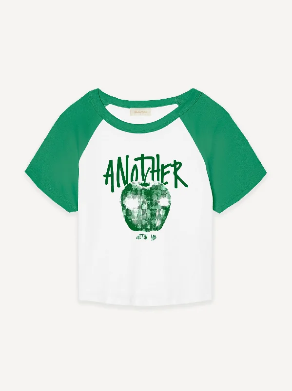 Youthful Vitality Another Apple Rib Raglan Baby Tee