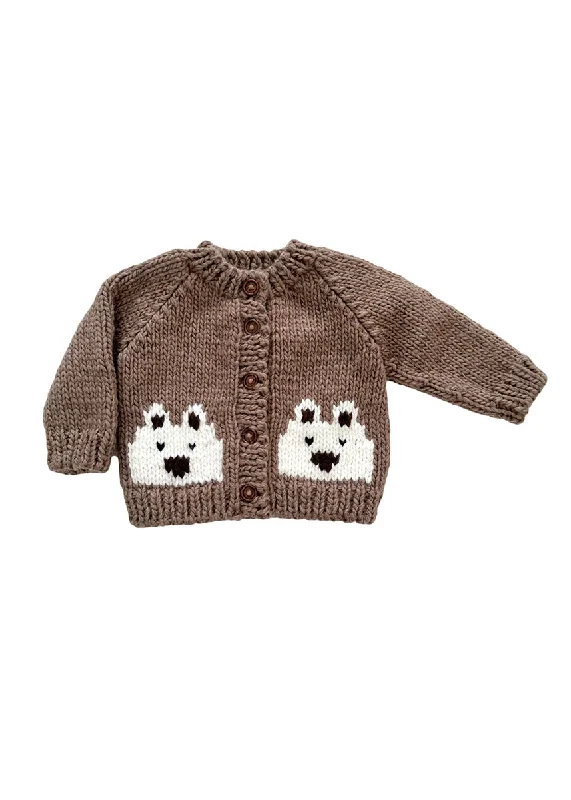 Luxury Style Bear Cardigan - Tan