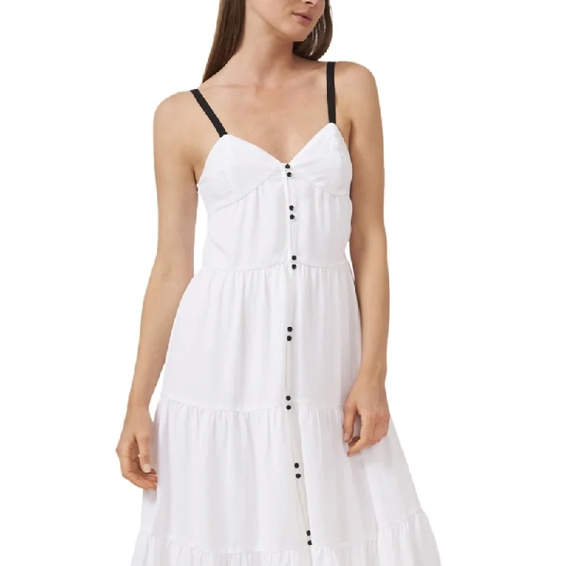 Free Design Riley & Rae Women's Tiered Gauze Midi Dress White Size 10