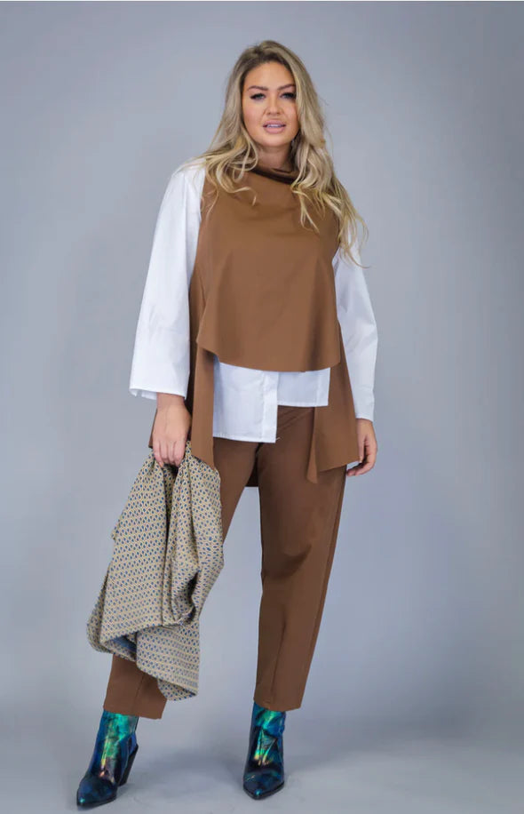 Slim Fit Paolo Tricot Sale, WT110225  Asymmetrical Trapeze Top 50% Off Regular Price