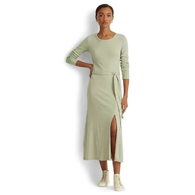 Personality Publicity Ralph Lauren Women's Ribbed Long Sleeve Dress Green Size Medium Personality Publicity Ralph Lauren Women's Ribbed Long Sleeve Dress Green Size Medium