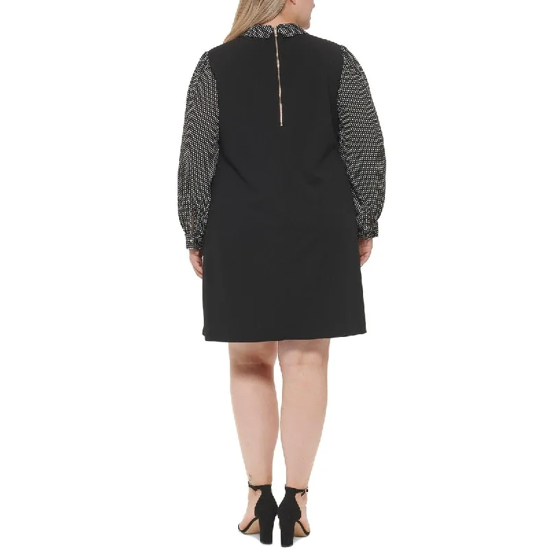 Fashion Style Tommy Hilfiger Women's Blouson Sleeve Collared Shift Dress Black Size 16W Fashion Style Tommy Hilfiger Women's Blouson Sleeve Collared Shift Dress Black Size 16W