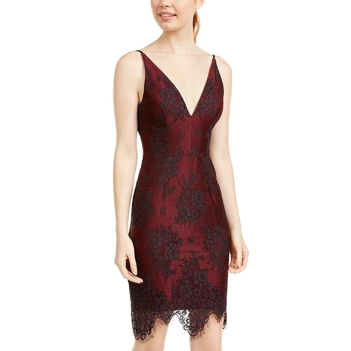 Relaxed Dresses Blondie Nites Women's Sleeveless Short Body Con Cocktail Dress Red Size 5