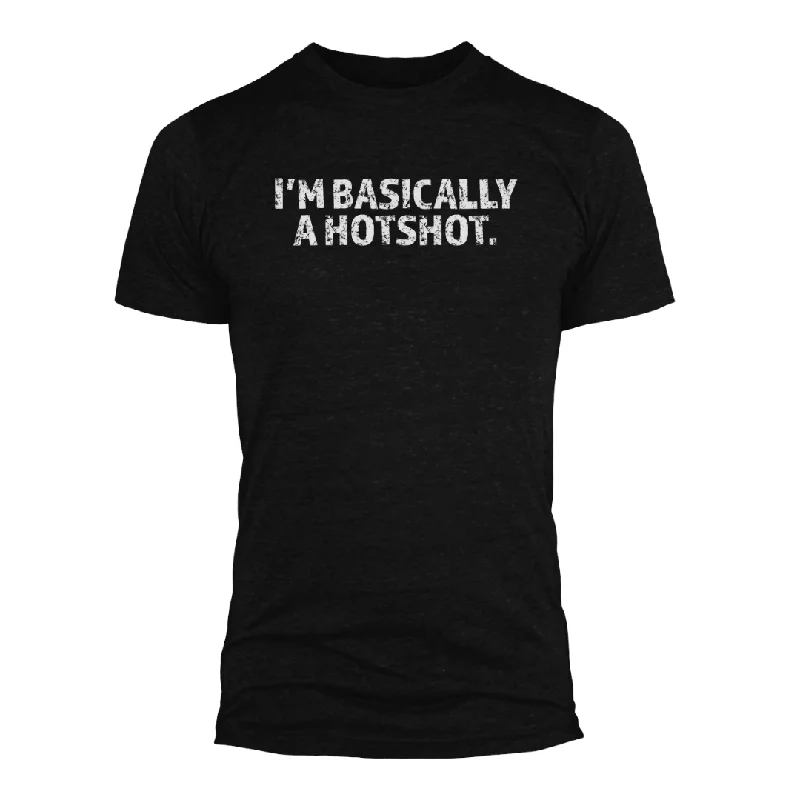 Fresh And Fashionable BASICALLY A HOTSHOT BLACK TSHIRT