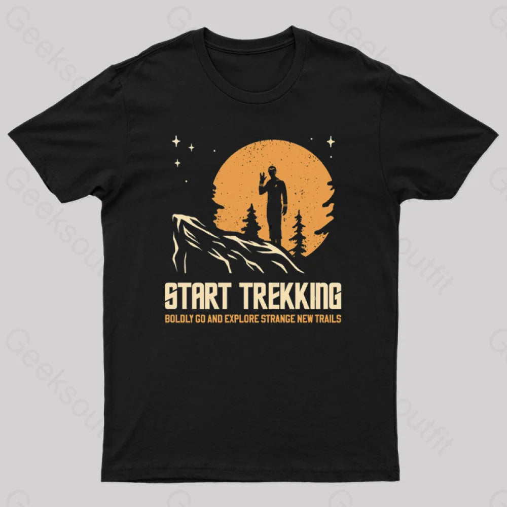 High-waisted pants style Start Trekking Geek T-Shirt
