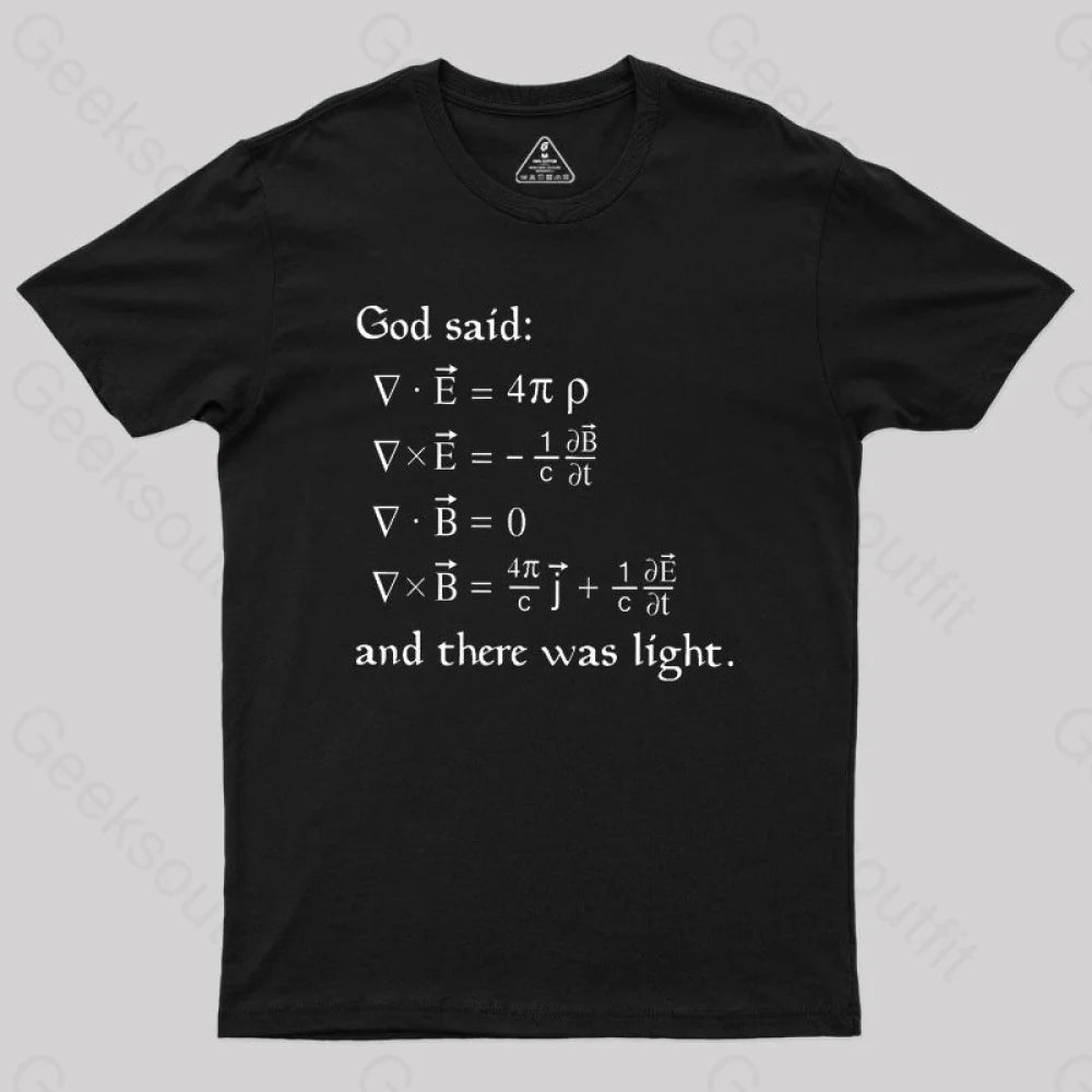 Fresh Comfort God Said Funny Math Geek T-Shirt