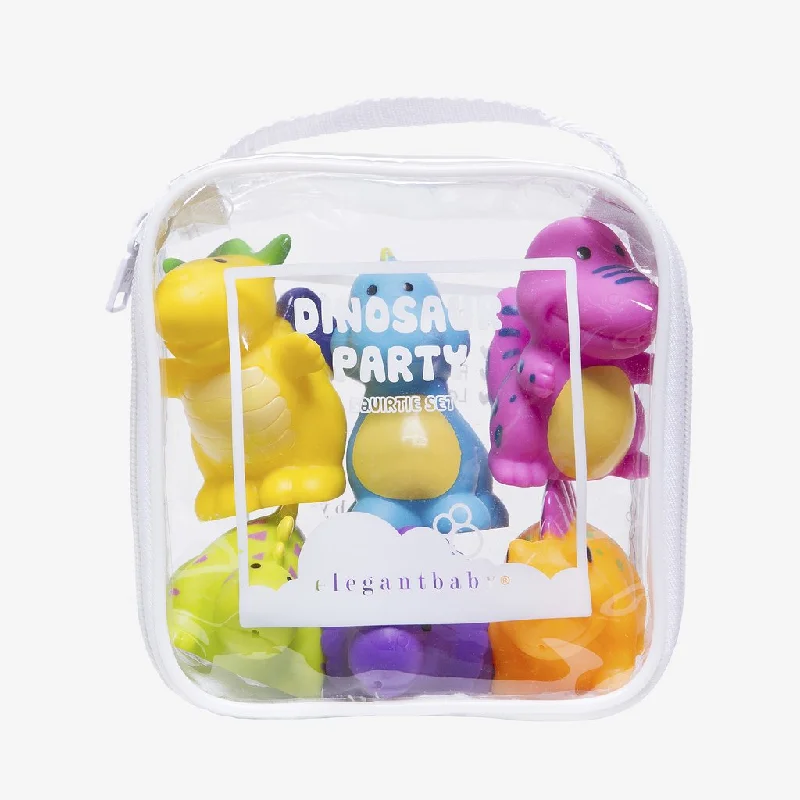 Personalized Series Elegant Baby Dinosaur Party Squirties Bath Toys