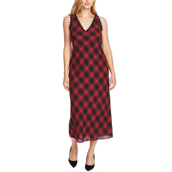 Comfortable Outfits Vince Camuto Women's Tartan Lace Trim Midi Dress Black Combo Size 0 Comfortable Outfits Vince Camuto Women's Tartan Lace Trim Midi Dress Black Combo Size 0
