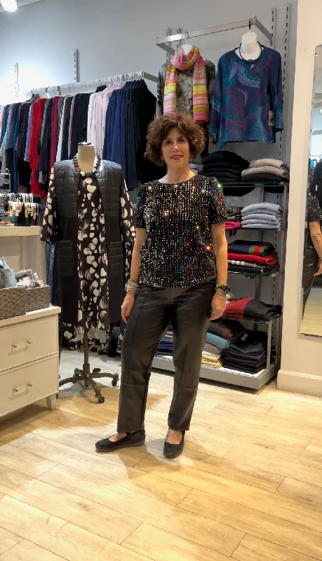 Comfortable Jackets SiSi Fashion, Mimi Sequin Top, Multicolor