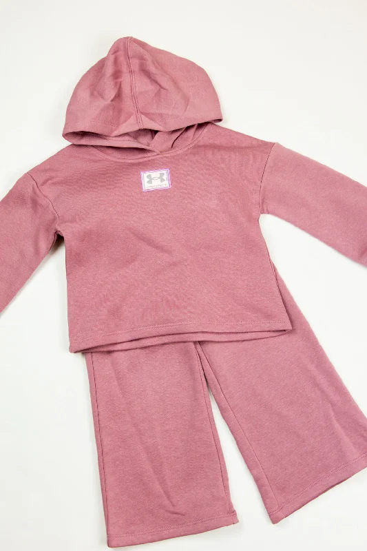Street Casual Style Under Armour Rival Flare Set | Pink Elixir