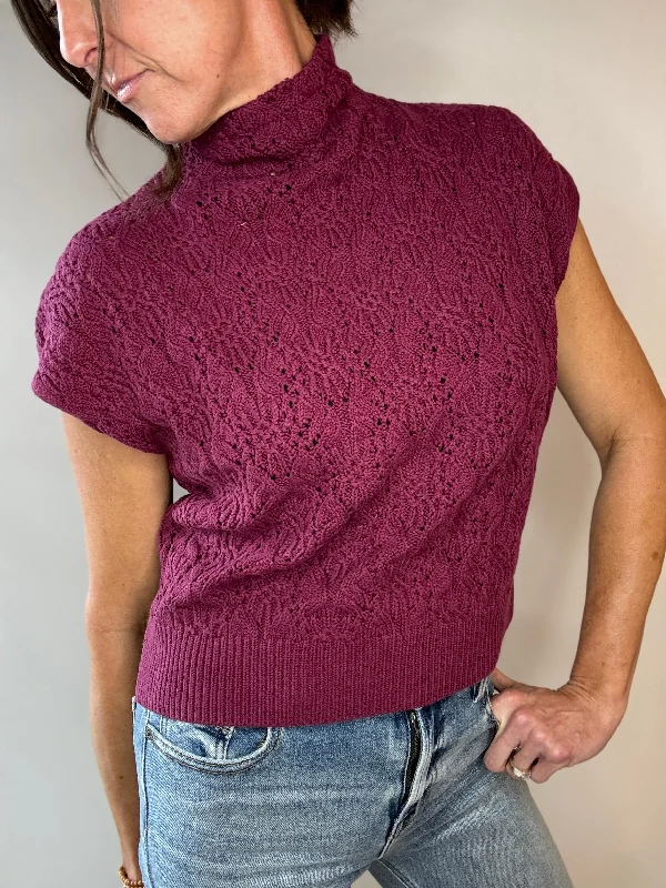 Vickie Sweater in Red Plum